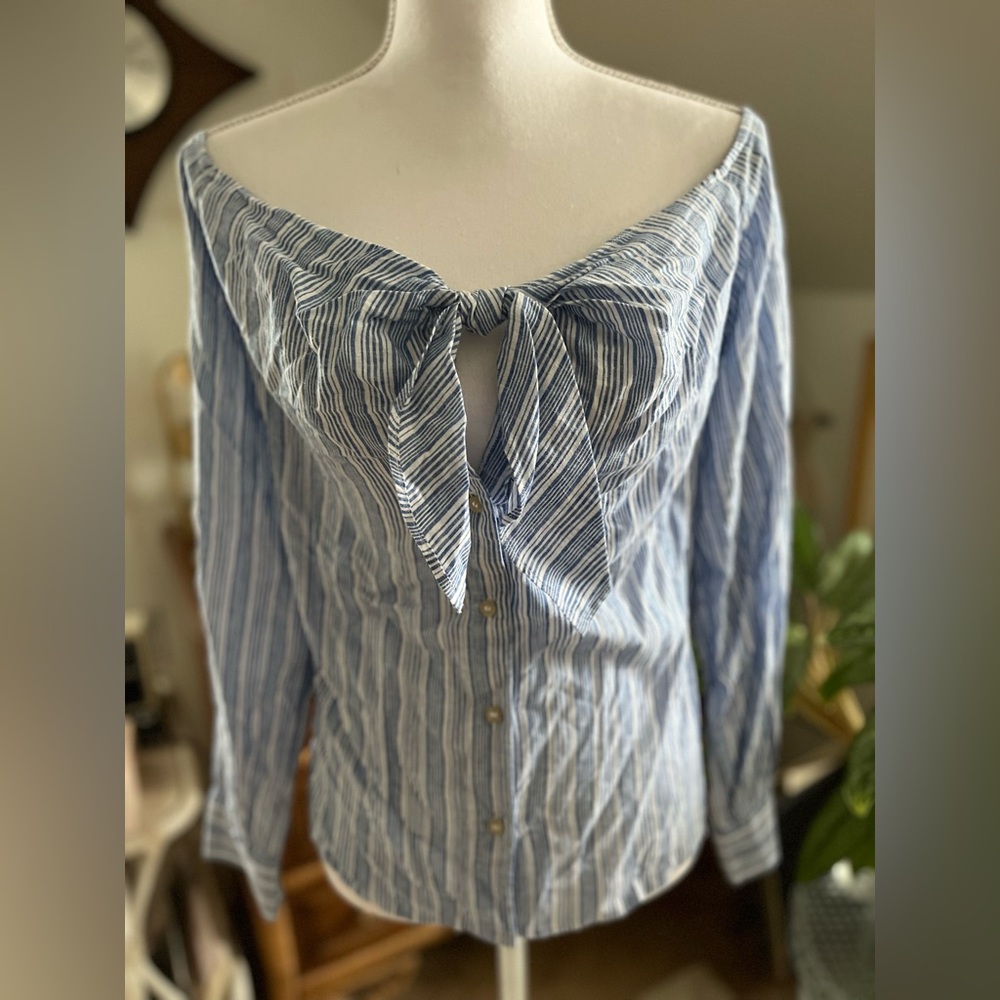 Free People tie front blouse